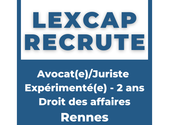 Image de Le Cabinet LEXCAP recrute à Rennes !